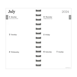 2024-2025 TF Publishing Blue Plaid 3.5" x 6.5" Academic Weekly & Monthly Planner, Paperboard Cover, Multicolor (AY25-7500)