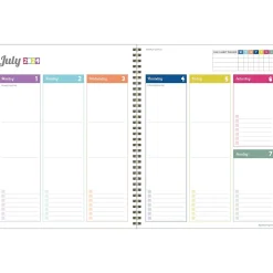 2024-2025 TF Publishing Cali Girl Collection Pretty Parrot 8.5" x 11" Academic Weekly & Monthly Planner, Paperboard Cover