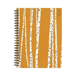 2024-2025 TF Publishing Elements Series Aspen Trees 6" x 8" Academic Weekly & Monthly Planner, Paperboard Cover, Yellow/White