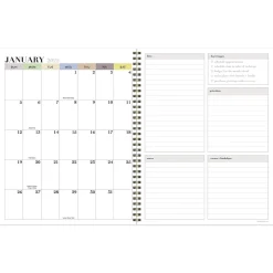 2025 TF Publishing Harper Blue 9" x 11" Weekly & Monthly Planner, Paperboard Cover, Multicolored (25-9710)