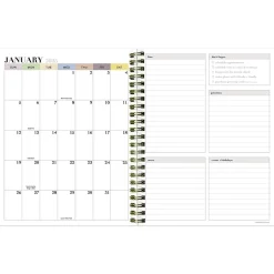 2025 TF Publishing Lotus 6.5" x 8" Weekly & Monthly Planner, Paperboard Cover, Multicolor (25-9210)