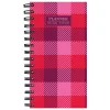 2025 TF Publishing Pink Plaid 3.5" x 6.5" Weekly & Monthly Planner, Paperboard Cover, Multicolored (25-7506)