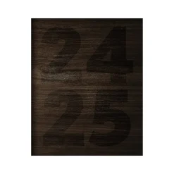 2024-2025 TF Publishing Walnut Wood 6.5" x 8" Academic Monthly Planner, Paperboard Cover, Brown (AY25-4216)