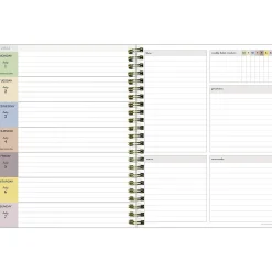 2024-2025 TF Publishing White Lotus Series Coastal Flowers 6" x 8" Academic Weekly & Monthly Planner, Paperboard Cover