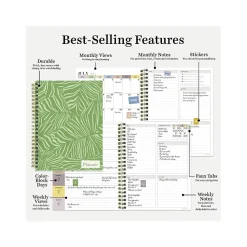 2024-2025 TF Publishing White Lotus Verde Fronds 6