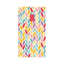 2024-2026 Willow Creek Abstract Party 3.5" x 6.5" Academic Monthly Planner, Paper Cover, Multicolor (46258)