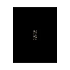 2024-2025 Willow Creek Basic Black 7.5" x 9.5" Academic Monthly Planner, Paper Cover, Black/Brown (47484)