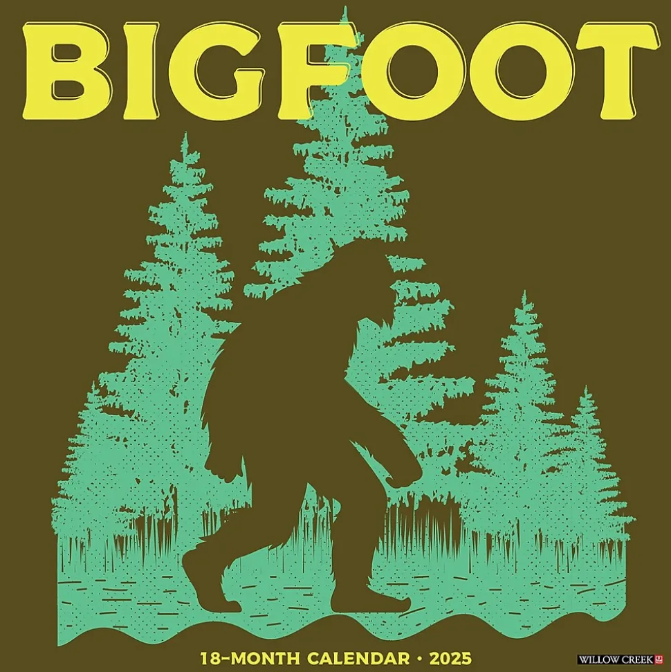 2025 Willow Creek Bigfoot 7" x 7" Yearly Wall Calendar (48658)