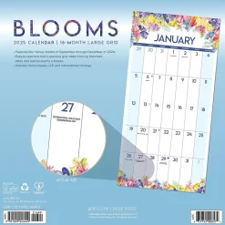 2025 Willow Creek Blooms—Large Grid 12" x 12" Monthly Wall Calendar (46449)