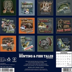 2025 Willow Creek Buck Wear's Hunting & Fishing Tales 12" x 12" Yearly Wall Calendar (41970)