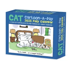 2025 Willow Creek Cat Cartoon-A-Day by Jonny Hawkins 6" x 5.5" Day-to-Day Calendar, Multicolor (40713)