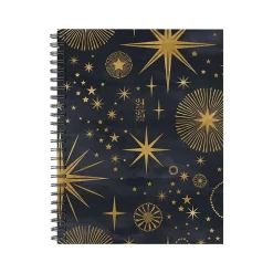 2024-2025 Willow Creek Celestial Magic 8.5" x 11" Academic Weekly & Monthly Planner, Paper Cover, Black/Gold (48139)