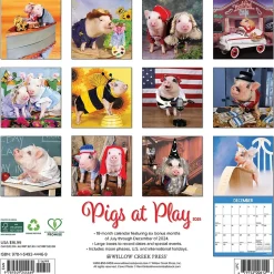 2025 Willow Creek Pigs at Play 12" x 12" Monthly Wall Calendar (44469)