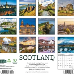 2025 Willow Creek Scotland 12" x 12" Monthly Wall Calendar (46845)