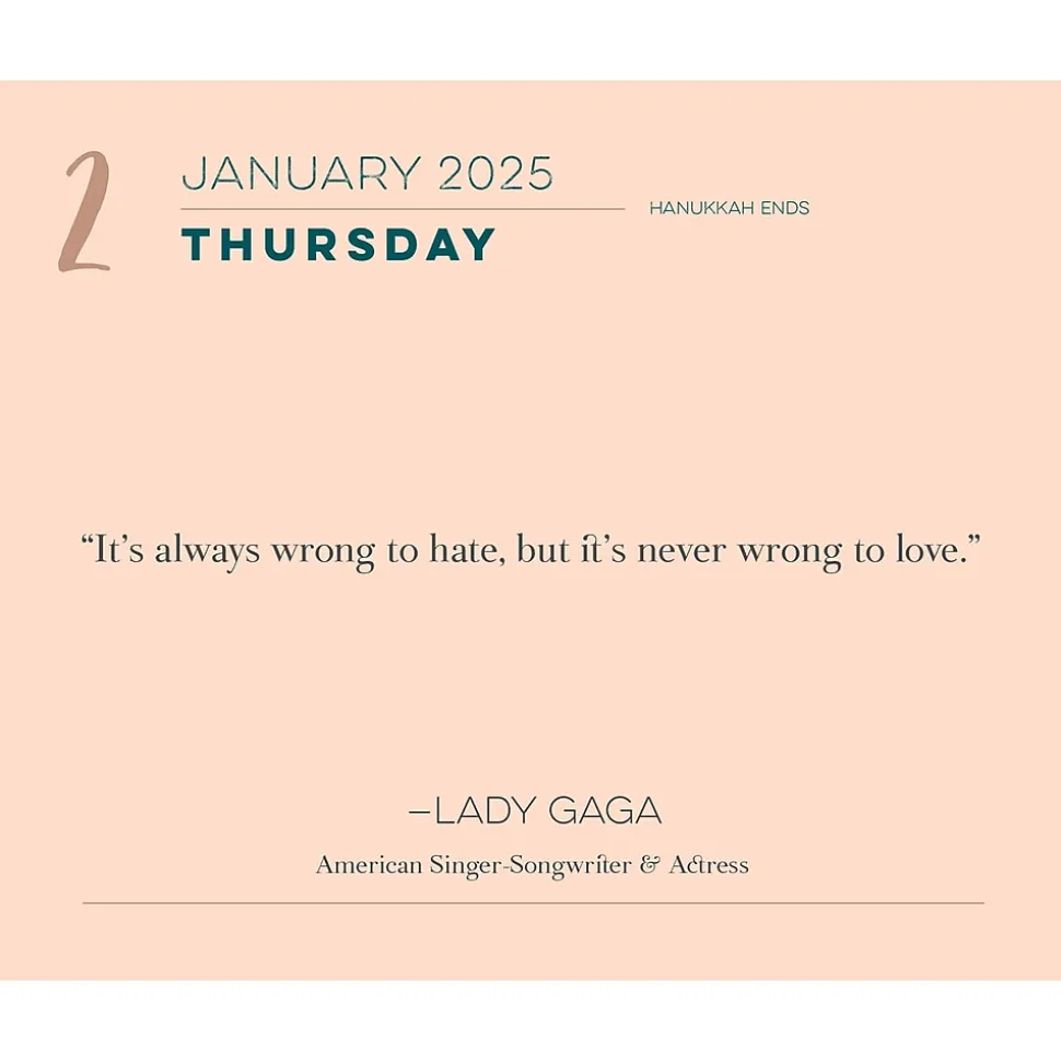 2025 Willow Creek That's What She Said, Inspiring Women Quotes 6" x 5.5" Day-to-Day Calendar (41031)