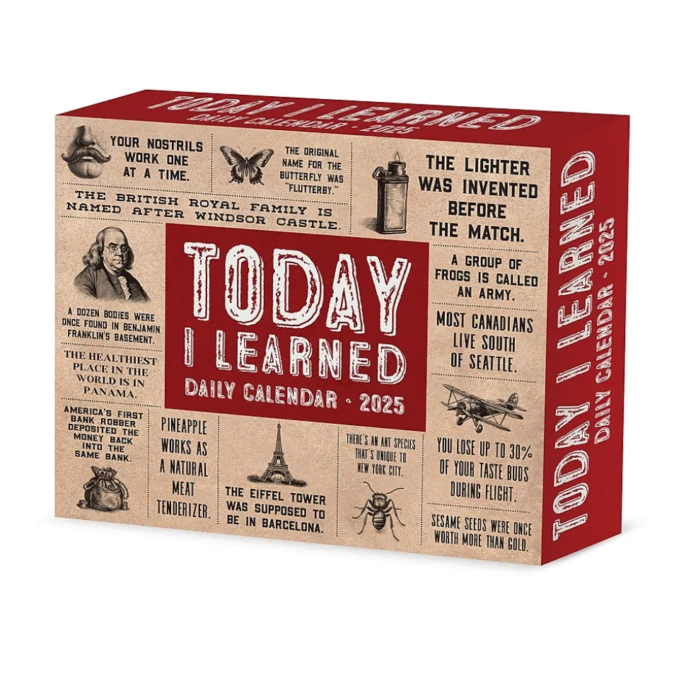 2025 Willow Creek Today I Learned - Facts and Daily Trivia 6" x 5.5" Day-to-Day Calendar (41055)