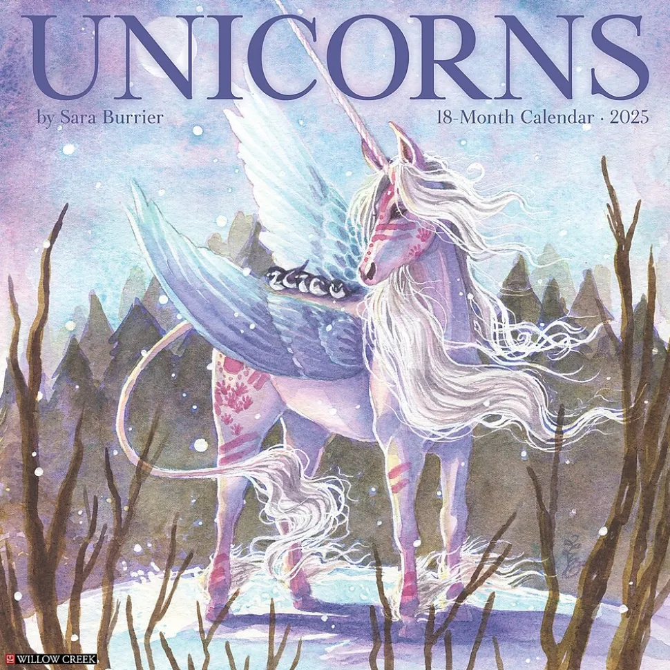 2025 Willow Creek Unicorns 12" x 12" Monthly Wall Calendar (45220)