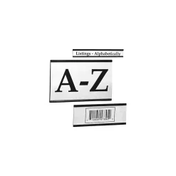 2" x 3" "C" Channel Card Holder, White/Black, 25/Carton (LH193)