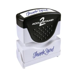 Accu-Stamp 2 Pre-Inked Stamp, "Thank You!", Blue Ink (035630)