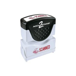 Accu-Stamp 2 Pre-Inked Stamp, SCANNED, Red Ink (COS035605)