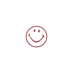 Accu-Stamp Pre-Inked Stamp, Smiley Face, Red Ink (030725)