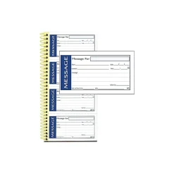 Adams 2-Part Write 'N Stick Message Pad, 5.25" x 11", White, 25 Sheets/Pad (SC1153WS)