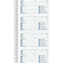 Adams Phone Message Pad, 5.5" x 11", White, 100 Sheets/Pad, 2 Pads/Pack (SC1154-2D)