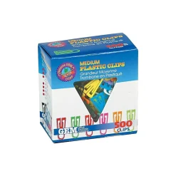 Advantus Paper Clips, Medium, Assorted Colors, 500/Box (PC0300)