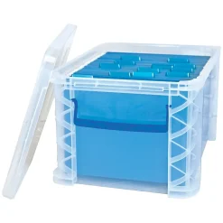 Advantus Super Stacker File Box, Letter/Legal Size, Clear (36871)