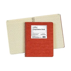 Ampad Computation Book, 9.37" x 11.75", Quad Ruled, Red, 76 Sheets/Pad (TOP 22-157)