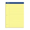 Ampad Double-Sheet Notepad, 8.5" x 11.75", Wide Ruled, Canary, 100 Sheets/Pad, /Pad (TOP20243)
