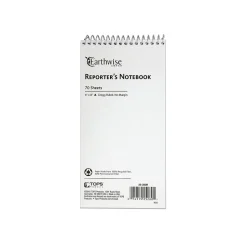 Ampad Earthwise Notepad, 4" x 8", Gregg, White, 70 Sheets/Pad, (TOP25-280R)