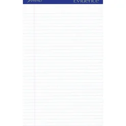 Ampad Evidence Notepad, 8.5" x 14", Wide Ruled, White, 50 Sheets/Pad, 12 Pads/Pack (TOP 20-320)