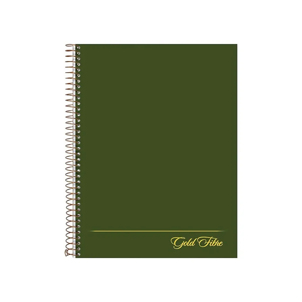Ampad Gold Fibre Subject Notebooks, 7.25" x 9.5", Cornell, 84 Sheets, Green (20-816)