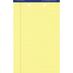 Ampad Notepad, 8.5" x 14", Wide Ruled, Canary, 50 Sheets/Pad, 12 Pads/Pack (20-233)