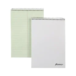 Ampad Steno Book, 6" x 9", Gregg Ruled, Green Tint, 80 Sheets/Pad, 6 Pads/Pack (TOP 25-278)