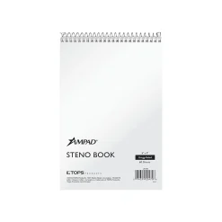 Ampad Steno Pad, 6" x 9", Gregg, White, 60 Sheets/Pad (TOP 25-470)