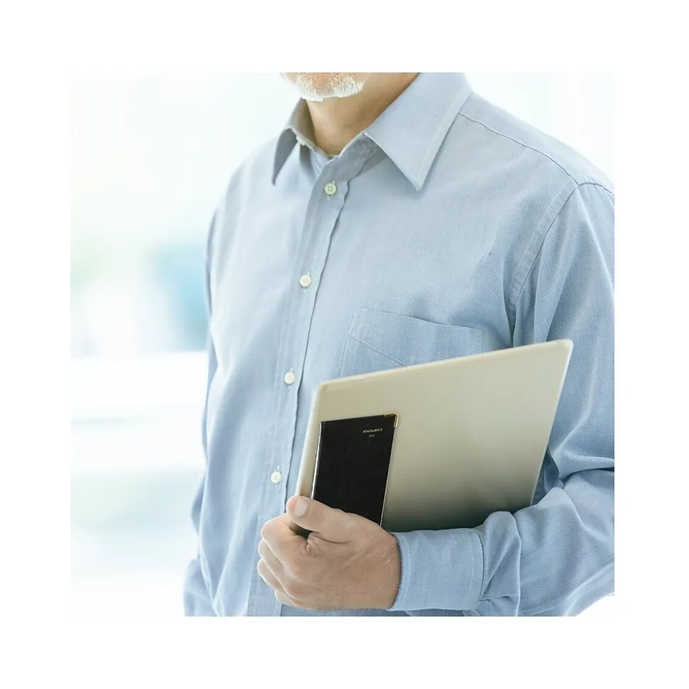 AT-A-GLANCE Fine Pocket Hardcover Diary, 3" x 5", Ruled, Black (70-1111-05-25)