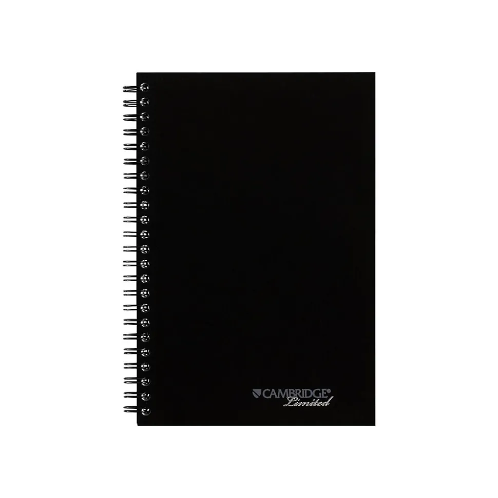 AT-A-GLANCE Professional Notebooks, 5" x 8", College Ruled, 80 Sheets, Black (06096)