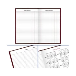 AT-A-GLANCE Standard Hardcover 2025 Daily Diary, 7.75" x 12", Ruled, Red (SD376-13-25)