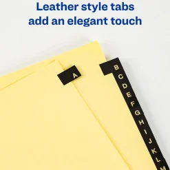 Avery A-Z Leather Dividers, 26-Tabs, Gold (11350)