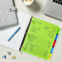 Avery Big Tab Insertable Plastic Divider, 5 Tabs, Multicolor, 1 Set (11900)