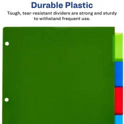 Avery Big Tab Insertable Plastic Divider, 5 Tabs, Multicolor, 1 Set (11900)