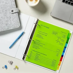 Avery Big Tab Insertable Plastic Divider, 8 Tabs, Multicolor, 1 Set (11901)