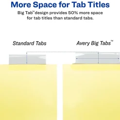 Avery Big Tab Insertable Paper Dividers, 5-Tab, Yellow (11110)