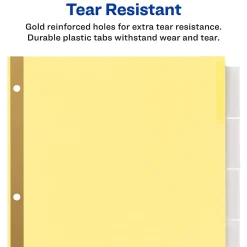 Avery Big Tab Insertable Paper Dividers, 5-Tab, Yellow (11110)