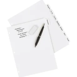 Avery Big Tab Write & Erase Plastic Dividers, 8 Tabs, White (16371)