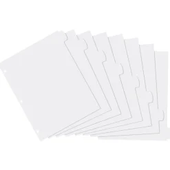 Avery Big Tab Write & Erase Plastic Dividers, 8 Tabs, White (16371)