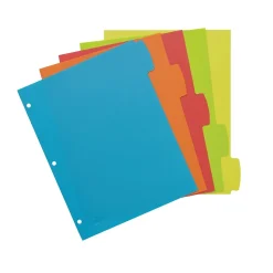 Avery Big Tab Write & Erase Plastic Dividers, 5 Tabs, Bright Multicolor (16129)