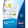 Avery Business Card Pages, 3-Hole Punched, 8.5" x 11", Clear, 10/Pack (76009)